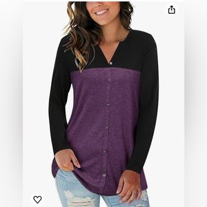 LONG SLEVE V NECK TOP. SIZE XL. EXCELLENT CONDITION.